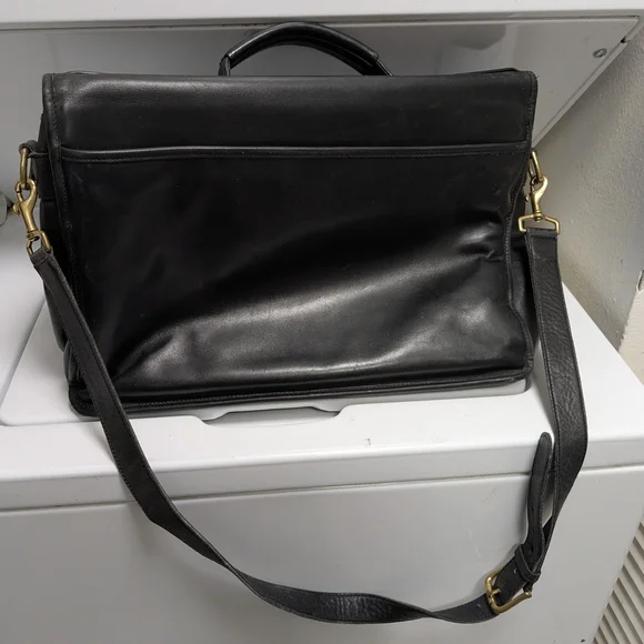 Coach Vintage 1997 G7S-0524 Black Leather Briefcase/Messenger Bag - Picture 11 of 14